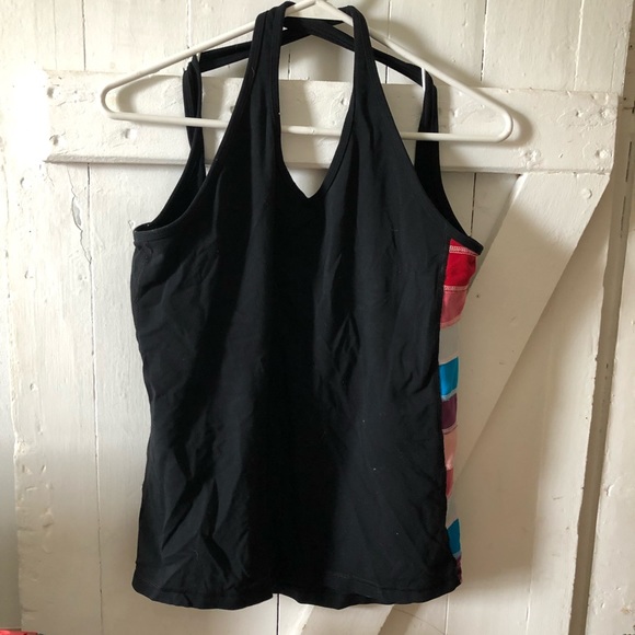 Black halter style tank top - Picture 1 of 3